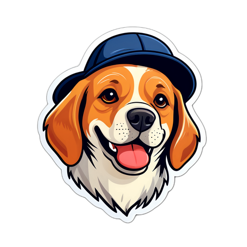 Sköna hund med hatt