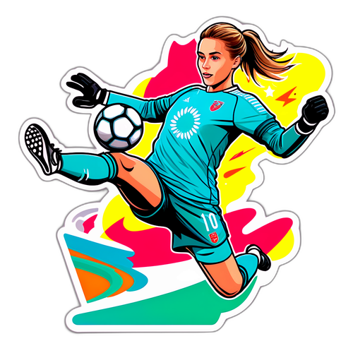 Sticker af Katrine Lunde i mål