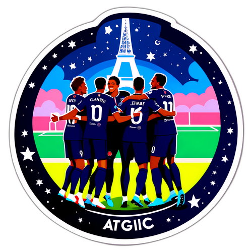 PSG-spillere fejrer mål under stjernerne i Paris