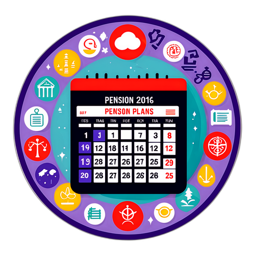 Illustratie van een kalender met gemarkeerde datum voor uitstel pensioen hervorming