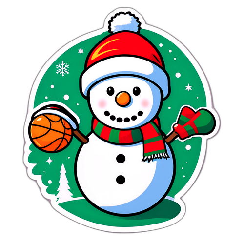 Maligayang Sticker na Snowman