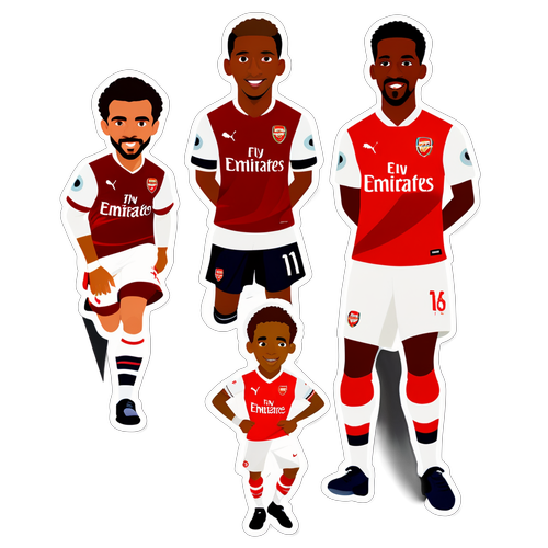 Non Perdere questi Adesivi Divertenti dei Giocatori Iconici dell'Arsenal!