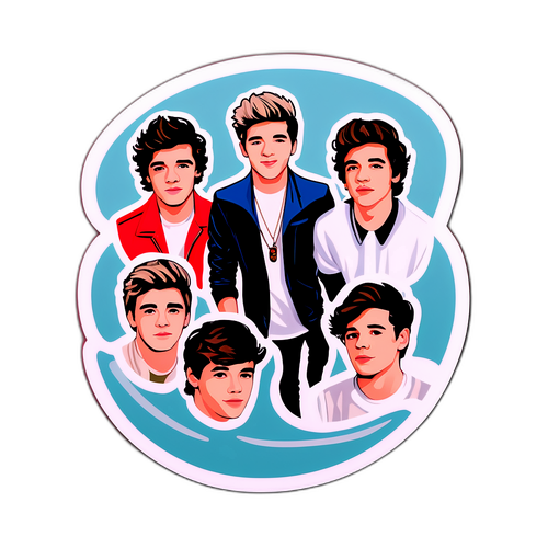 Autocollant symbolisant One Direction