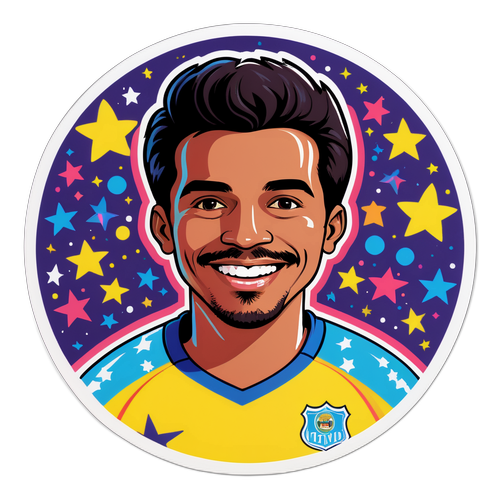 Autocolant cu Pedro Neto