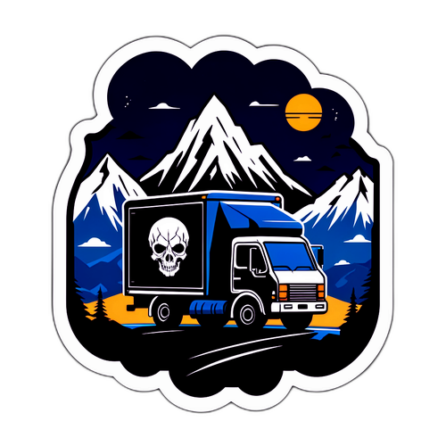Caminhão de Entrega Estilizado com Logo de Death Stranding