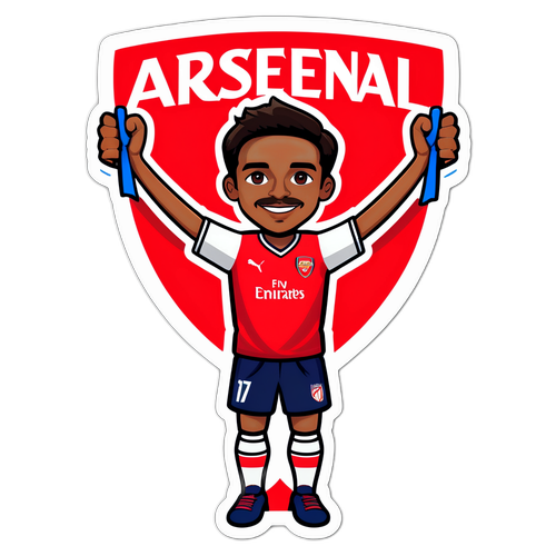 Fanoušek Arsenalu s transparentem