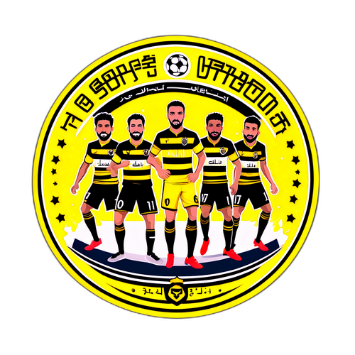 Дизайн наклейки з матчу Аль-Іттіхад – Насаф