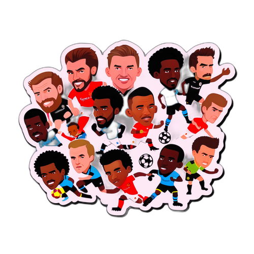 Веселий мультяшний наліпка з вами моментами англійської Прем'єр-ліги