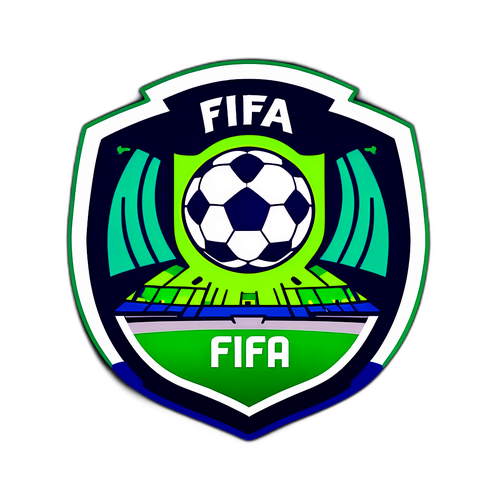 FIFA logó stadion háttérrel