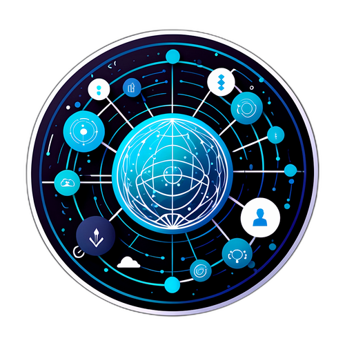 Futuristisk Palantir-teknologi med datastreams