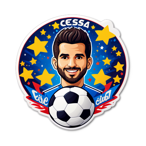 Adesivo di Calcio con Cesc Fàbregas