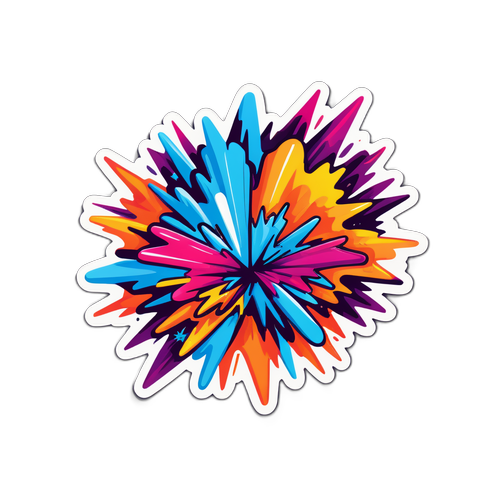 Explosion artistique colorée