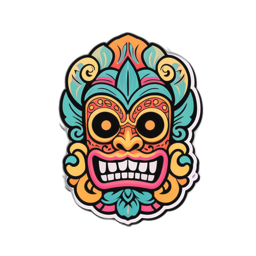 Autocollant Tiki Ghosn Rétro