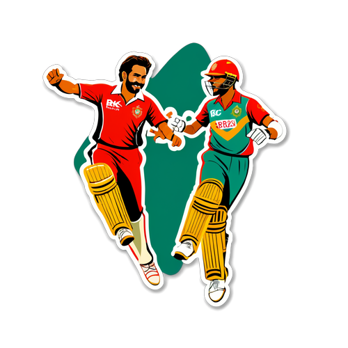 Sticker ya Michezo ya Kizazi cha Nyuma: Wachezaji wa PBKS na RCB