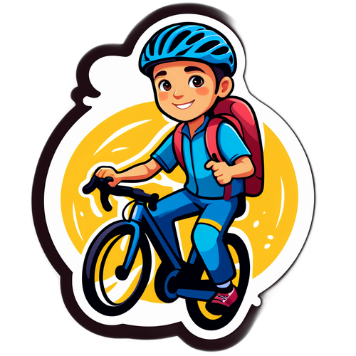 年轻骑行者的善良行为