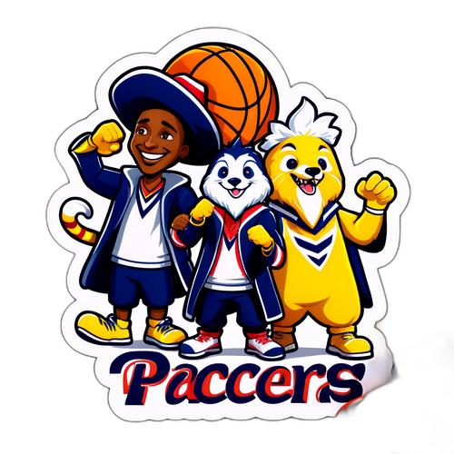 Masayang Ilustrasyon ng Mascots ng Pacers