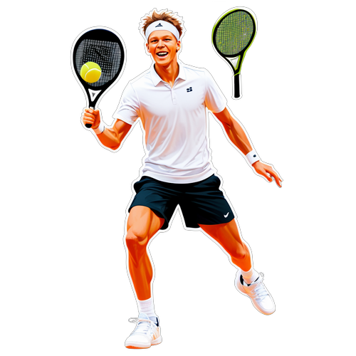 Jannik Sinner Danst op de Tennisbaan