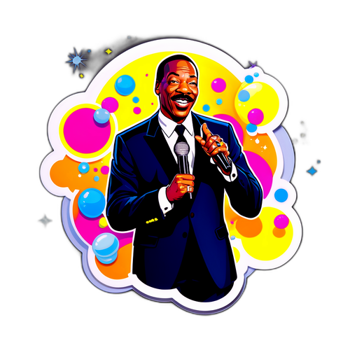 Vibrerende klistermærke af Eddie Murphy