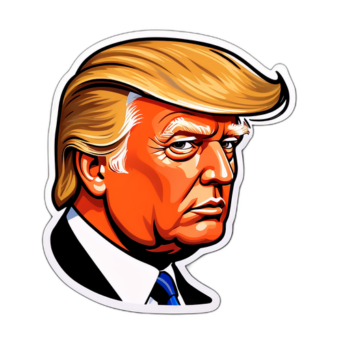 Donald Trumpin ikoninen hiustyyli graafisessa muodossa