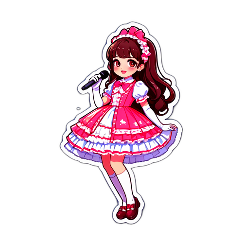 Лолита в ярком наряде на сцене