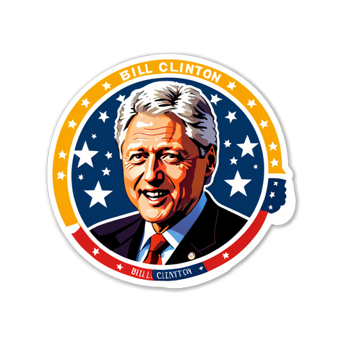 Nálepka s nápisem 'Bill Clinton'