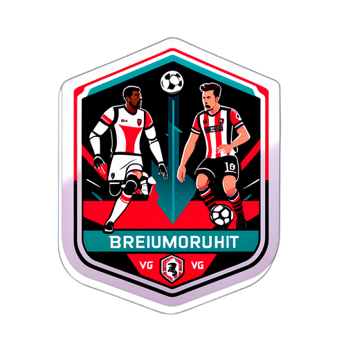 Futuristická ilustrace zápasu Bournemouth vs. Brentford s robotickými hráči
