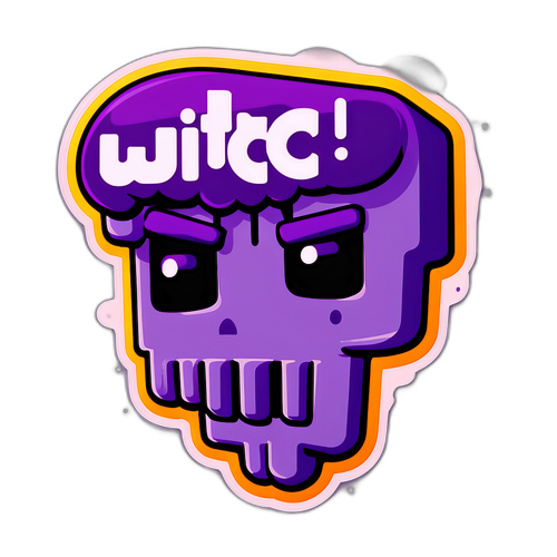 Наклейки з логотипом Twitch в стилі молодіжного графіті