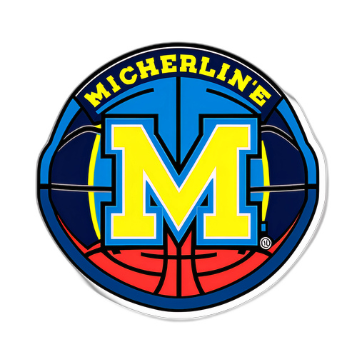 Michigan Wolverines Basketball Sticker