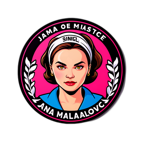 Nálepka Jana Maláčová jako silný ženský symbol