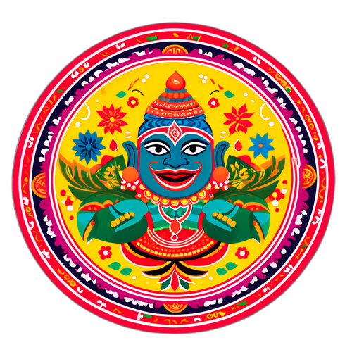 'বাংলা সংস্কৃতি' উদযাপনকারী একটি রঙিন স্টিকার