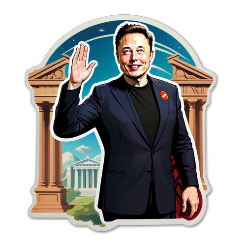 Quirky Sticker ni Elon Musk