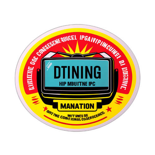 Een sticker die de gevolgen van illegale IPTV toont met een schokkende slogan