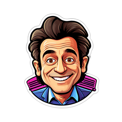 Autocollant coloré de Laurent Gerra