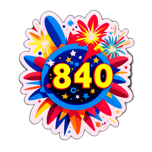 Odważna naklejka z numerami loterii