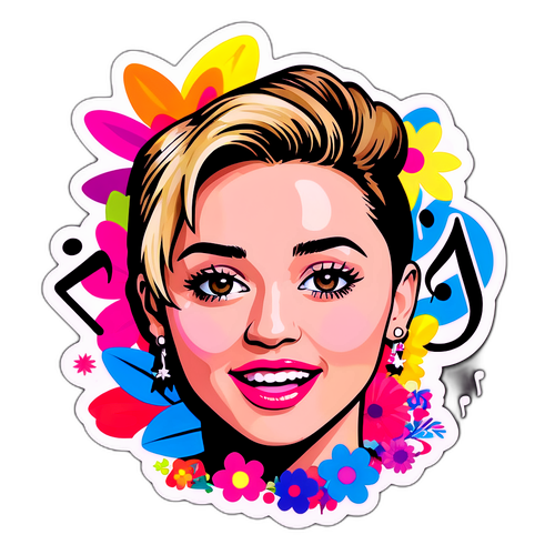 Adesivo Fantasioso di Miley Cyrus