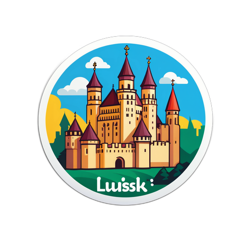 Наліпка з символами Луцька