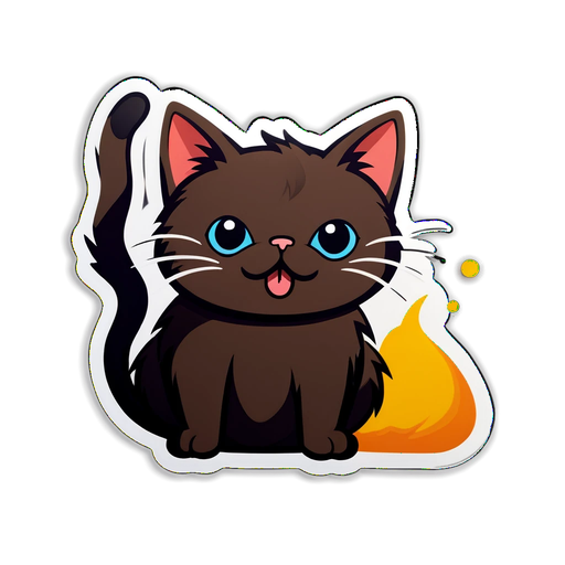 Unleash the Laughter! Meet the Adorable Pooping Cat Sticker That Everyone's Talking About!