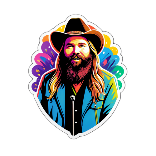 Whimsical Chris Stapleton Sticker