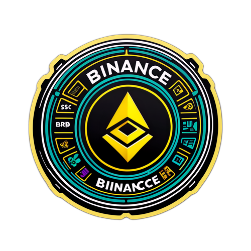 สติกเกอร์โลโก้ Binance สไตล์สนุก
