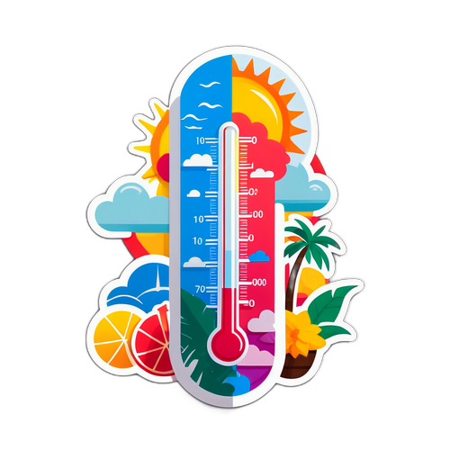 따뜻한 날씨 스티커