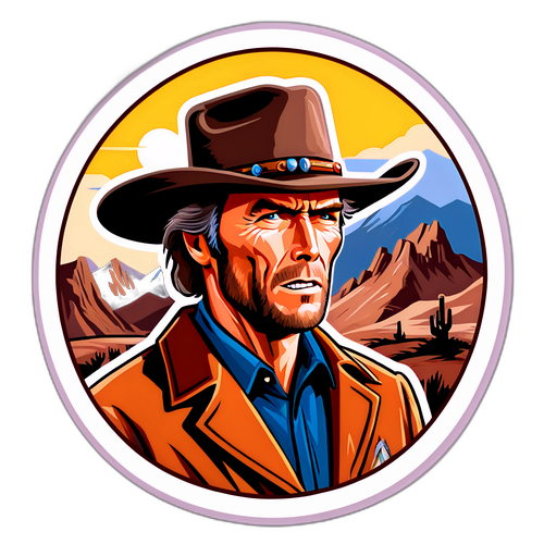Clint Eastwood Cowboy Sticker