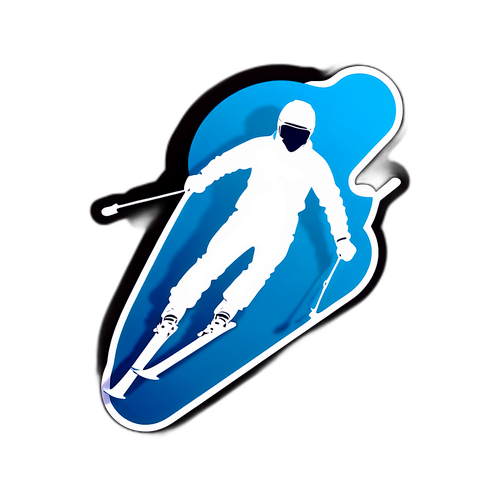 Minimalistyczny Projekt Sylwetki Narciarza