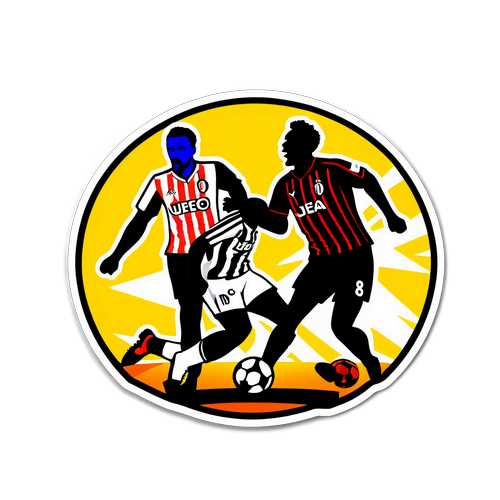 Stiker Aksi Pertandingan Udinese vs Milan