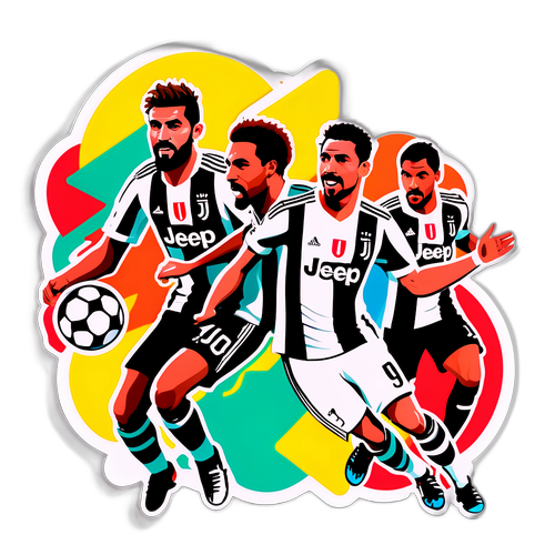 Juventus-spelare i action