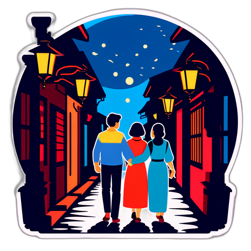 在灯笼下的浪漫