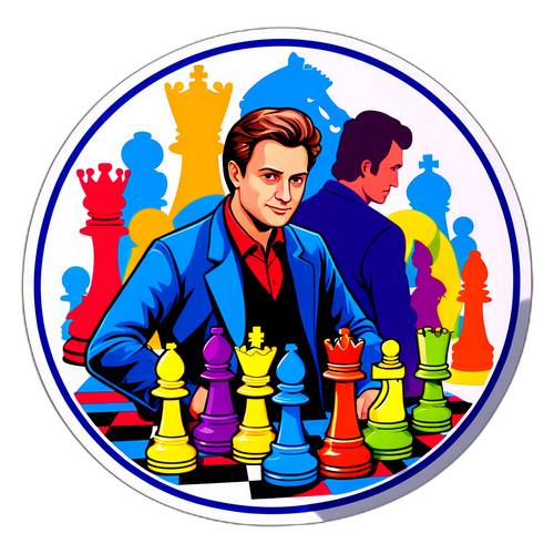 Schaken Sticker met Daniel Naroditsky
