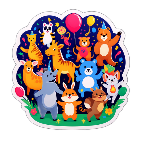 動物パーティーデザイン