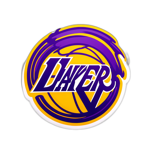 Vibrant Lakers Basketball Sticker