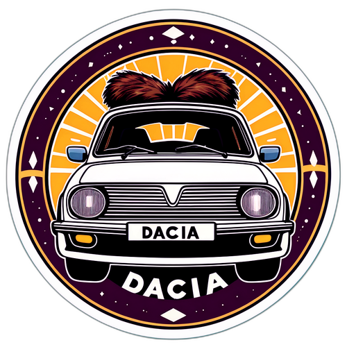 Aufkleber für das Dacia Hipster Konzept im Retro-Stil