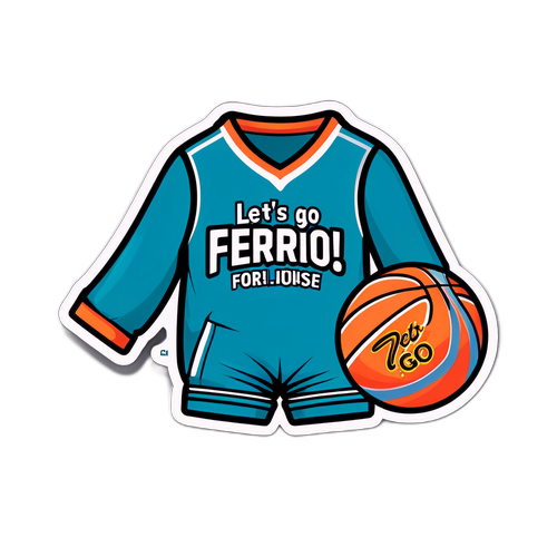 Sticker de un overol deportivo de Ferro con detalles de baloncesto